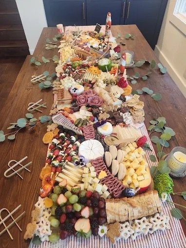 Holiday themed grazing table
